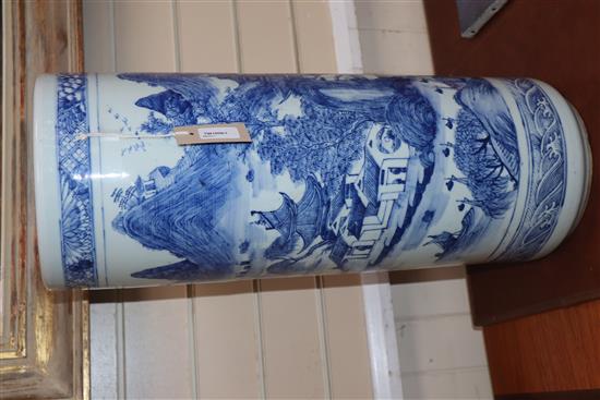 A Chinese blue and white stick stand height 61cm